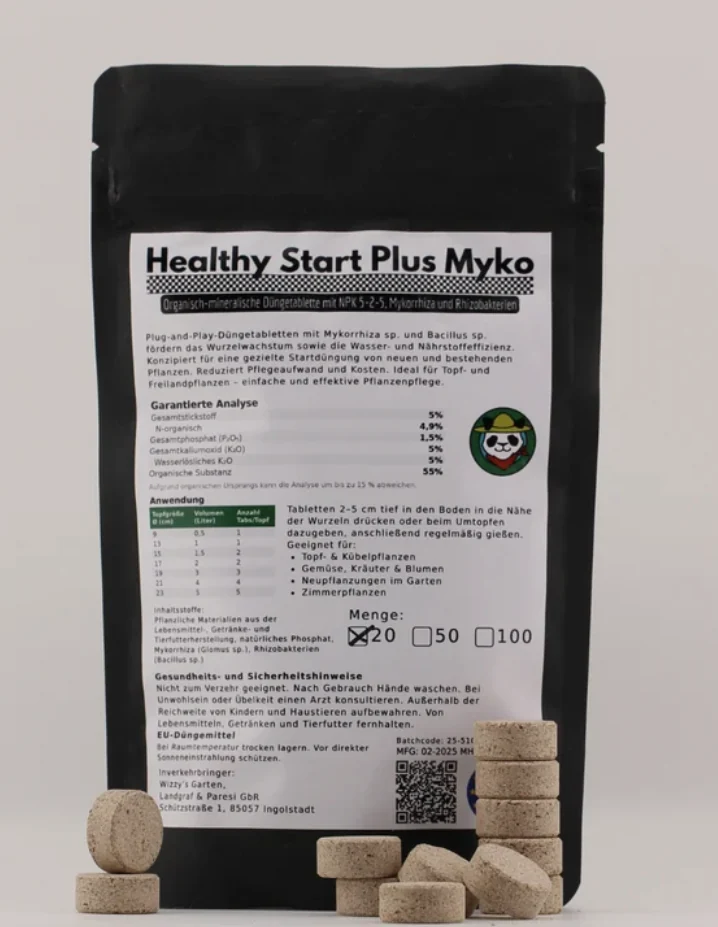 Healthy Start Plus Myko, organisch-mineralische Düngetabletten mit Mykorrhiza